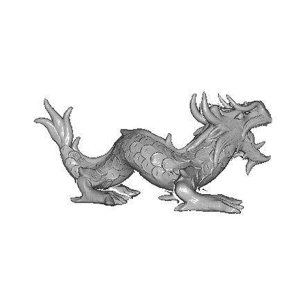 Asian dragon, full detail