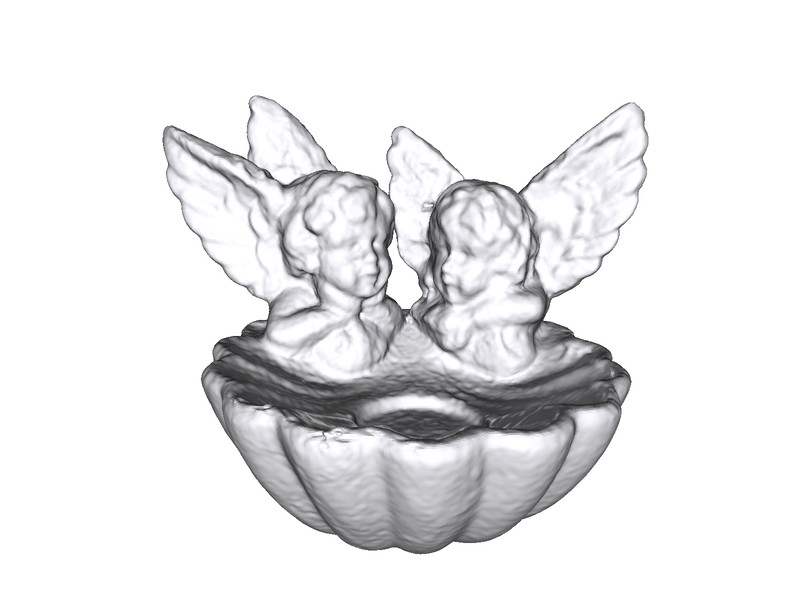 M-plicits reconstruction from a scan with 1% noise: clean surface